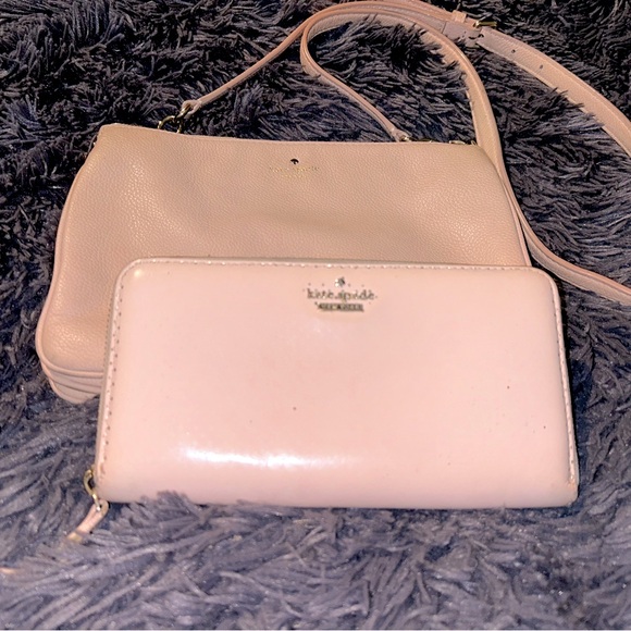 Kate Spade Leila Triple Gusset Crossbody Purse Rose Smoke - Picture 10 of 12